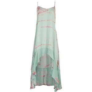 Raviya Sage Tie Dye High Low Sheer Summer Dress Size M NEW